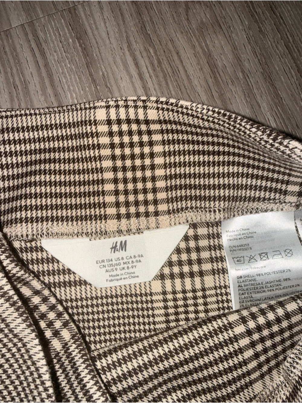 H&M Black & White Plaid Wrap Mini Skirt - Picture 3 of 4